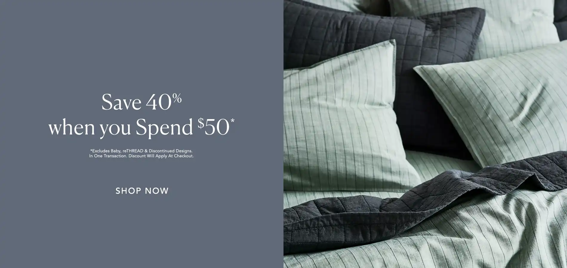 40% OFF when you spend $50