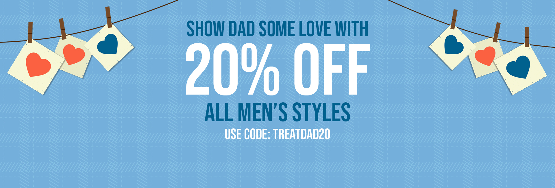 Extra 20% OFF on all men's styles