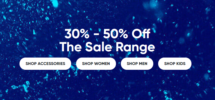 30-50% OFF on the sale range
