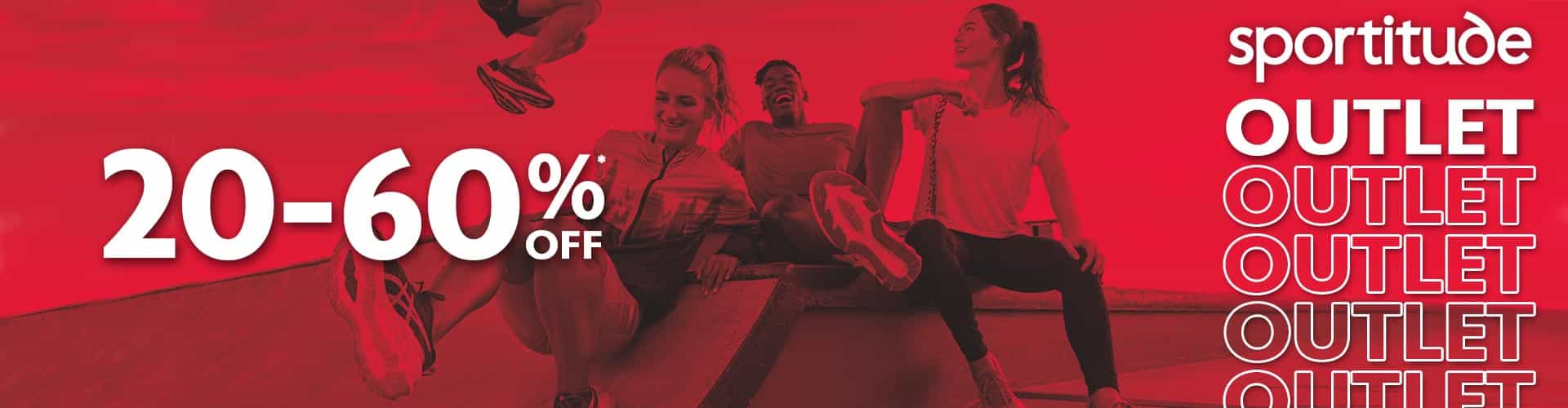 Up to 60% OFF on clearance outlet items at Sportitude