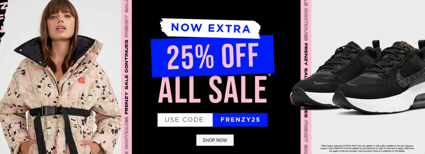Save extra 25% OFF on all sale items