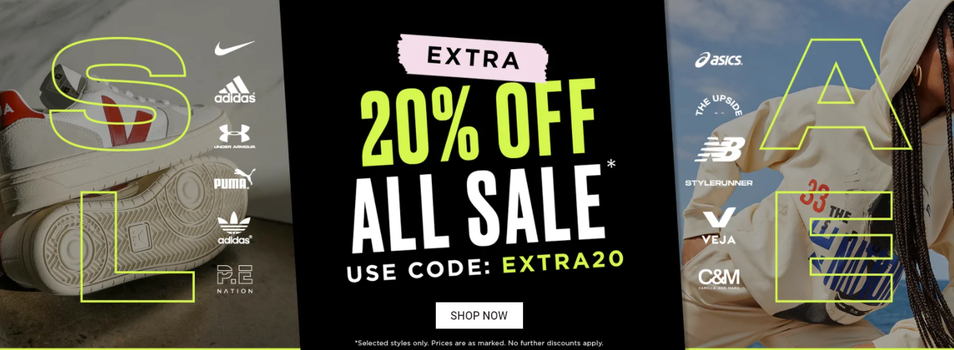 Extra 20% OFF on all sale items