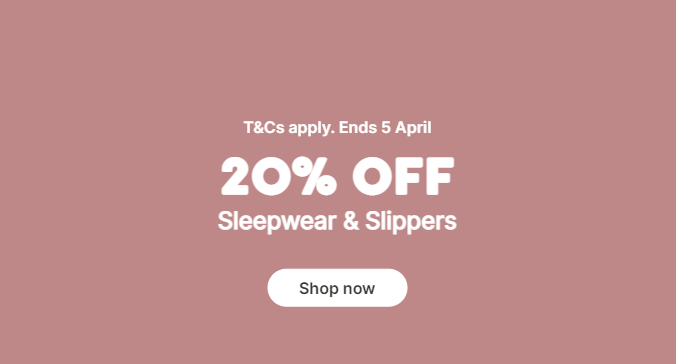 Target - 20% OFF sleepwear & slippers