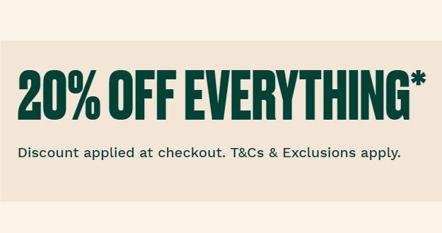 The Body Shop 20% OFF everything including haircare, skincare, makeup & more