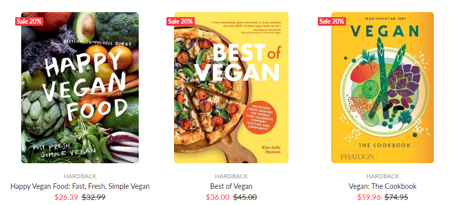 The Book Grocer Boxing Day sale - Extra 20% OFF vegan books with coupon[stacks on sale discount]
