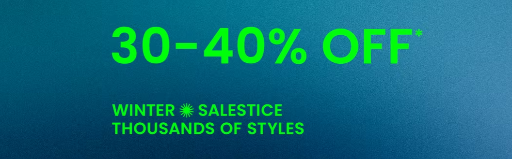 30-40% OFF Winter Salestice on thousands of styles at The Iconic