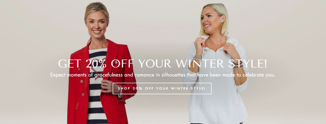 Save 20% off your winter style at The Wardrobe