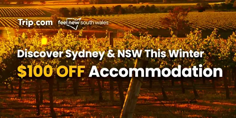 $100 OFF on all NSW accommodation with Trip.com promo code