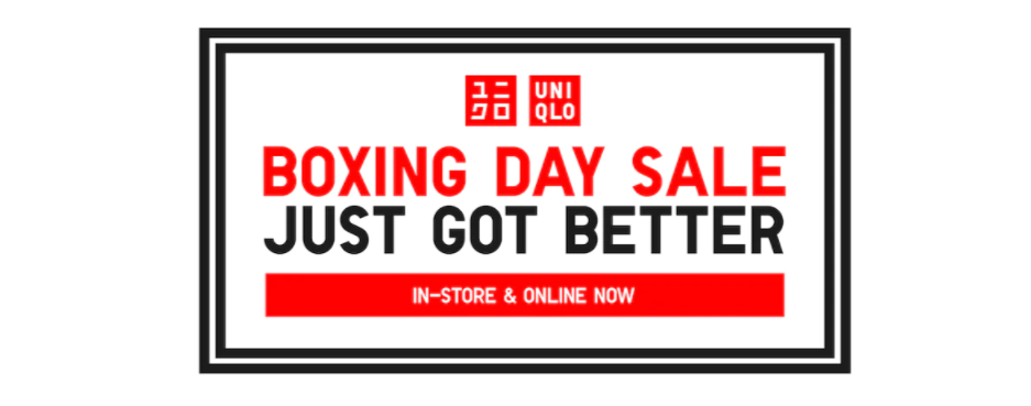 Uniqlo Boxing Day sale up to 50% OFF on men, women, kids & baby styles