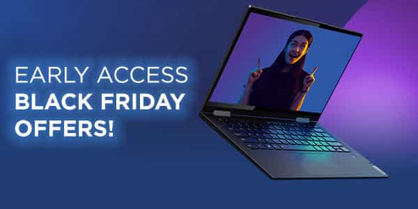 Save up to 55% OFF the RRP Lenovo discount on selected laptops at Black Friday Deals!