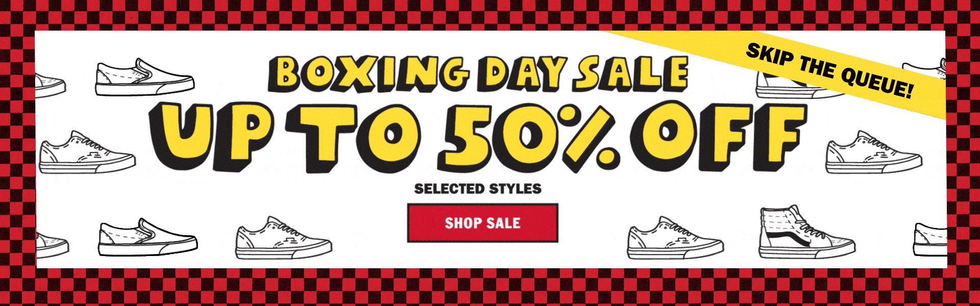 Vans Boxing Day up to 50% OFF on selected styles for men, women & kids