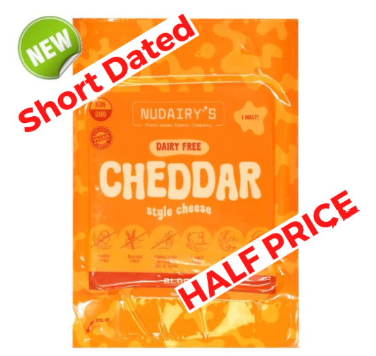 Nudairy Vegan Cheddar Cheese Block 250g (cold) now $4.99(was $9.99, Save $5)