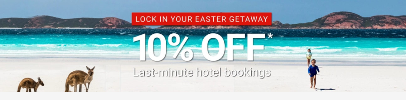 Webjet extra 10% OFF on Last minute hotel bookings with promo code