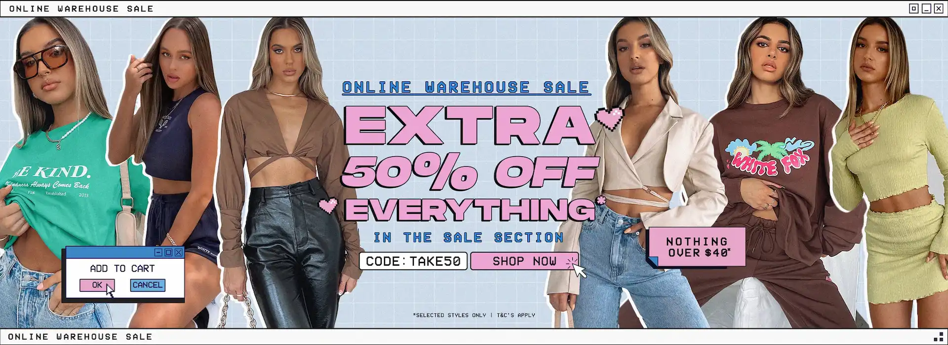 White Fox Boutique extra 50% OFF on everything in sale section with promo code