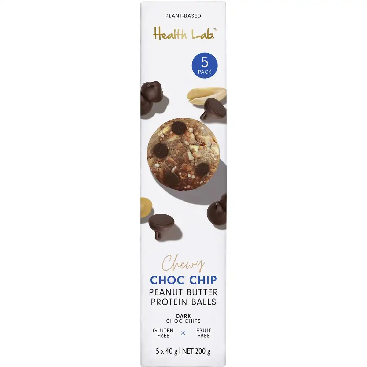 Health Lab Chewy Choc Chip Peanut Butter Protein Balls 5 Pack now $10(was $12.75, Save $2.75)