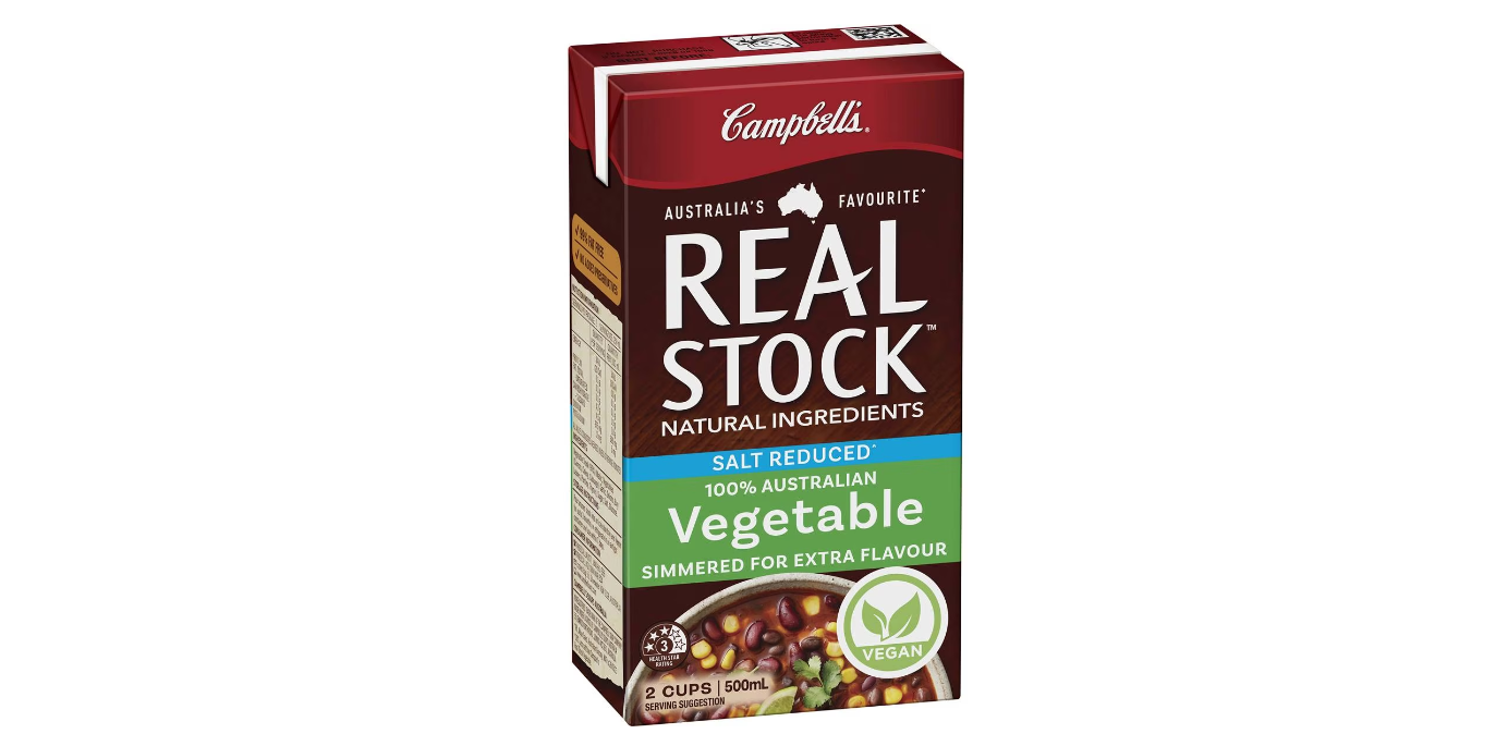 NEW @ Woolworths: Campbell's Salted Reduced Vegetable Stock 500ml for $2.75