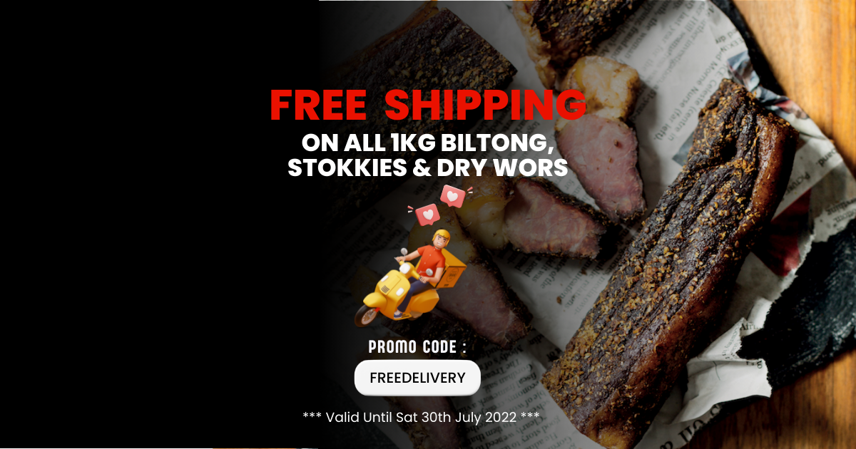 FREE Delivery Australia Wide with Any 1kg of Biltong, Stokkies or Dry Wors At Lekker Ekse!