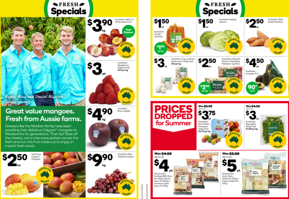 Woolworths Vegan Specials & 1/2 price Vegan specials from Wed 29th Nov