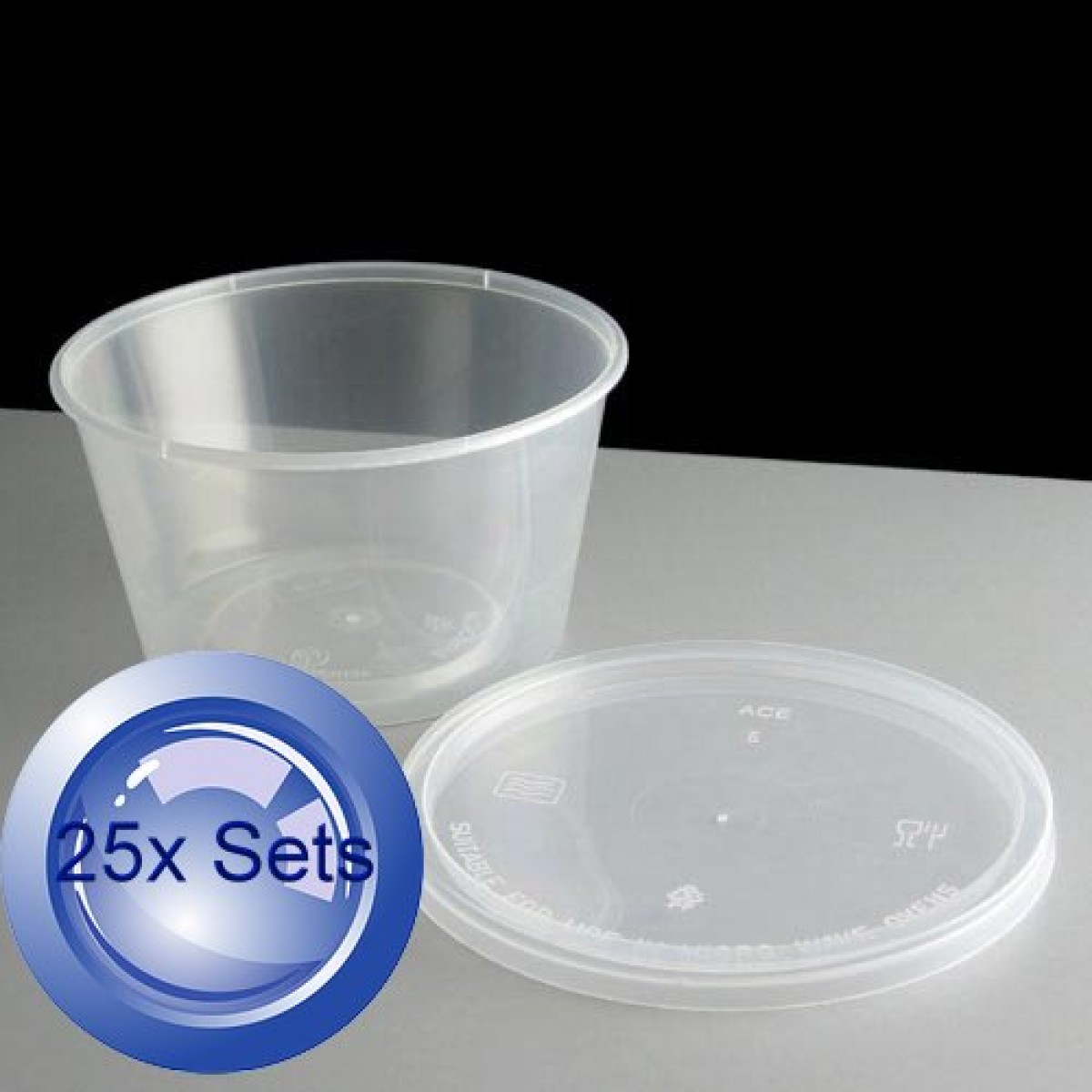 Get $1.71 OFF on 25X Round Plastic Food Containers & Lids 560mL now $5.98