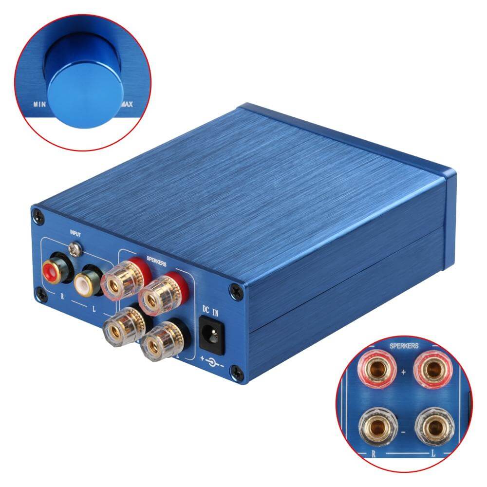 43% OFF for Fosi Audio V1.0 (Blue version) 2 Channel Class d Stereo Mini Amplifier