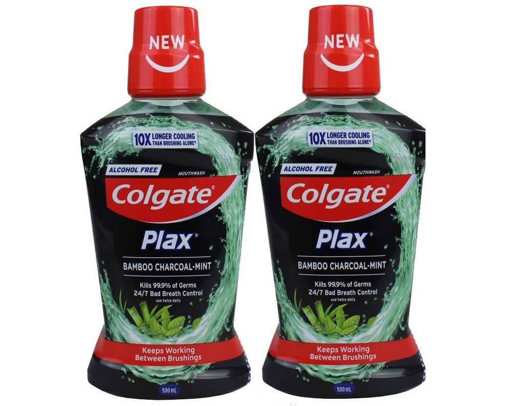 Get $6.6 OFF on 2X Colgate Plax Mouthwash Bamboo Charcoal-Mint 500mL now $9.89