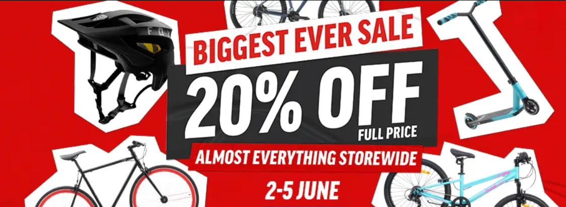 99Bikes 20% OFF almost everything storewide