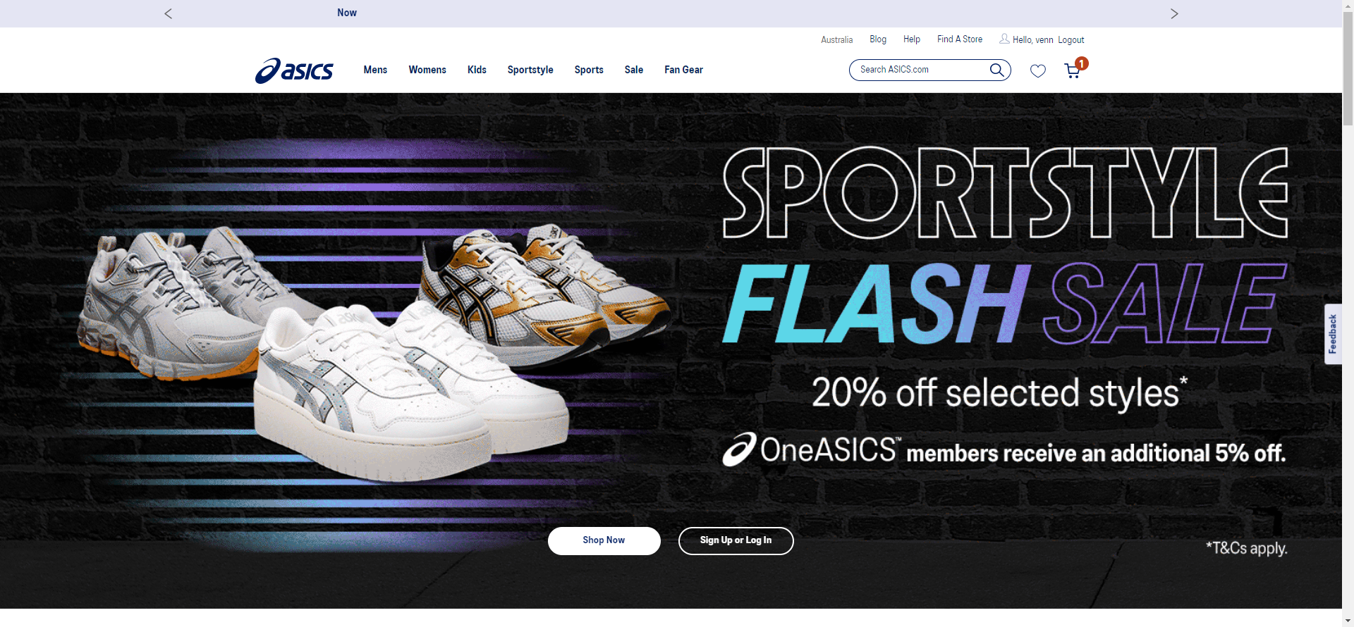 Sportstyle Shoes Up to 25% Flash Sale, GEL-QUANTUM 180 LITE-SHOW $176 (was $220) + 5% for members