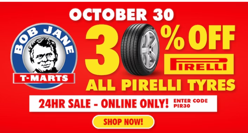 Pirelli Tyres 30% OFF with coupon code - 24 hr sale. From $163