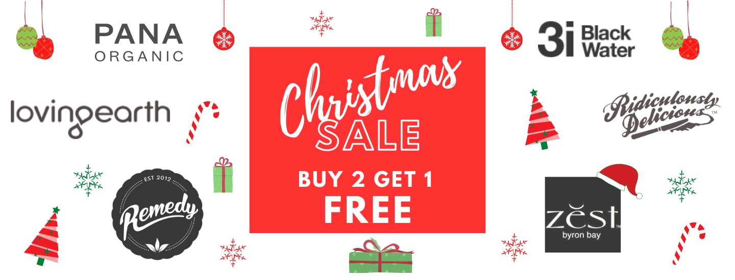 Christmas Sale - Buy 2 Get 1 Free on Pana Organic, Pana Spreads, Zest Byron Bay products & more
