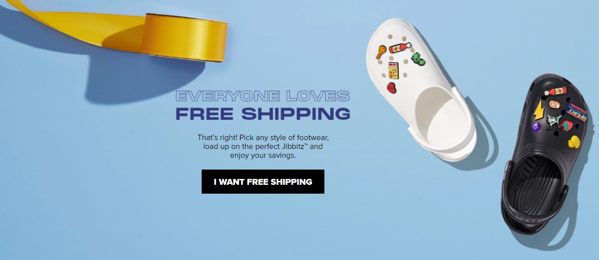 Crocs Free shipping on all footwear and free Crocs Jibbitz for a limited time