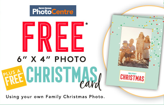 Shh, FREE* 6"x4" Family Christmas Photo 2022 @ Harvey Norman Photo Centre plus a FREE Xmas Card