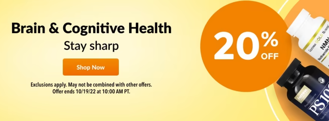 20% off Brain Boosters, Up to 50% off Multivitamins @ iHerb, free shipping $70+