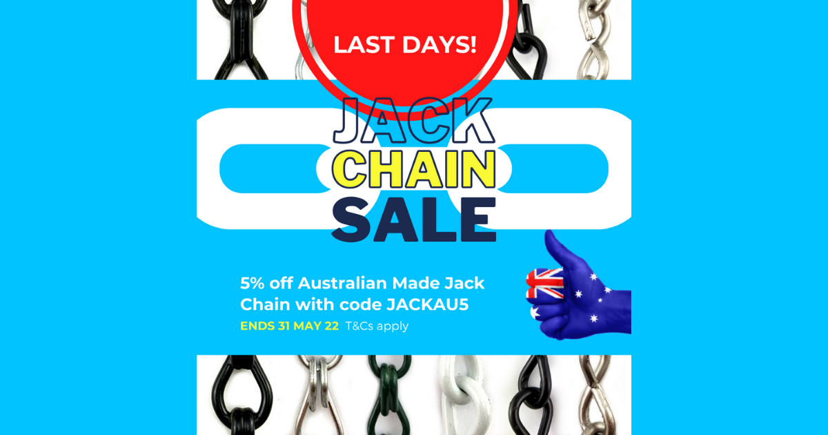Australian Made Jack Chain Sale - 5% Off - Delivery Australia wide