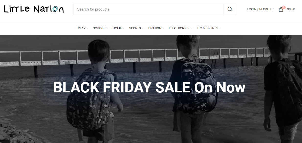 Little Nation Black Friday sale . Save on selected items from play, sports, trampoline, electronics