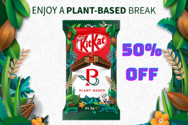 Now 50% OFF (was 30%) KitKat Plant Based Vegan 4 Finger Bar 41.5g (Box of 24) for $51 delivered