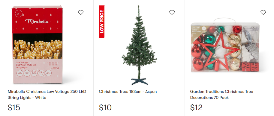 Christmas Tree setup - 183cm Aspen tree, Decorations and Lights all for $37 pickup /$44.90 delivered