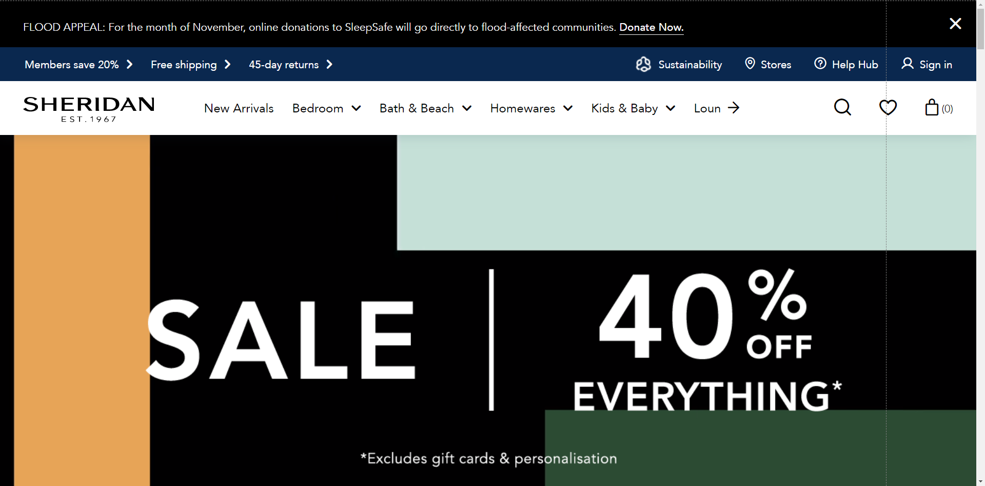 Sheridan 40% OFF everything - Cyber Week Sale, Ends Soon