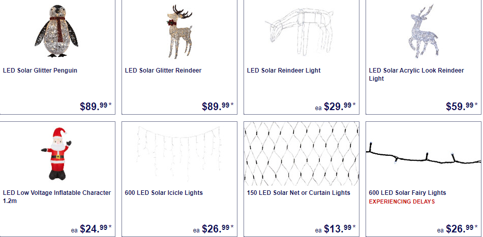 ALDI special buys On Sale Wed 2 Nov 150 LED Solar Lights $13.99, 1.2m LED inflatable character $24.9