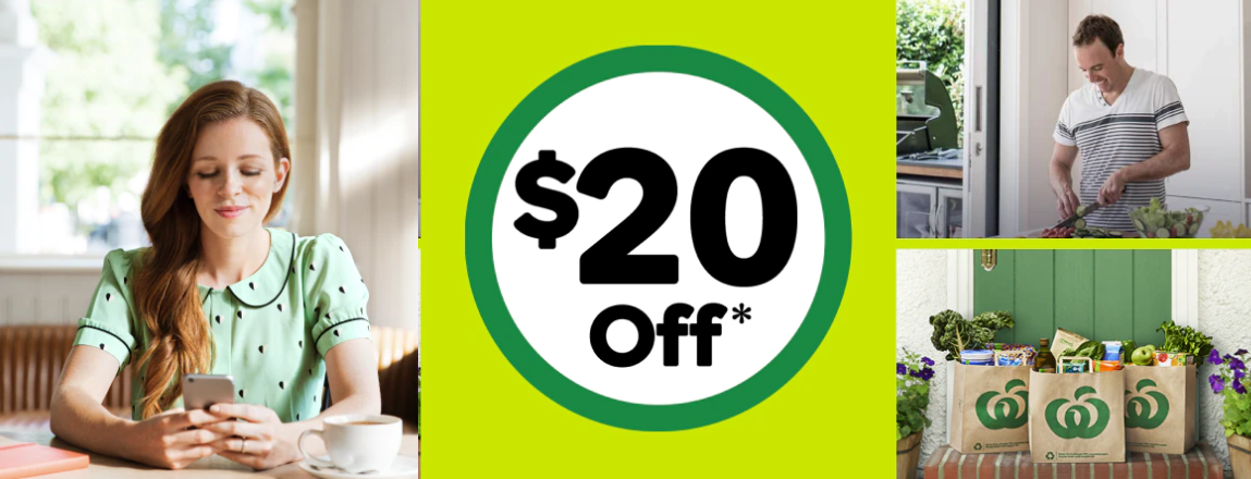 Woolworths $20 voucher off $120. Stacks on 1/2 price items and promotions