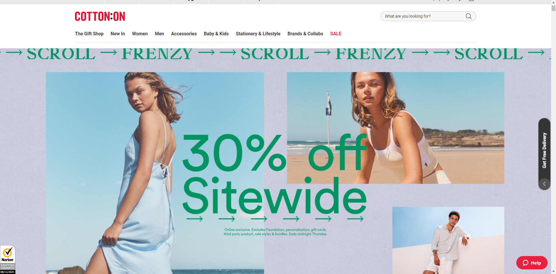 Cotton On 30% OFF FRENZY starts now including Gifts