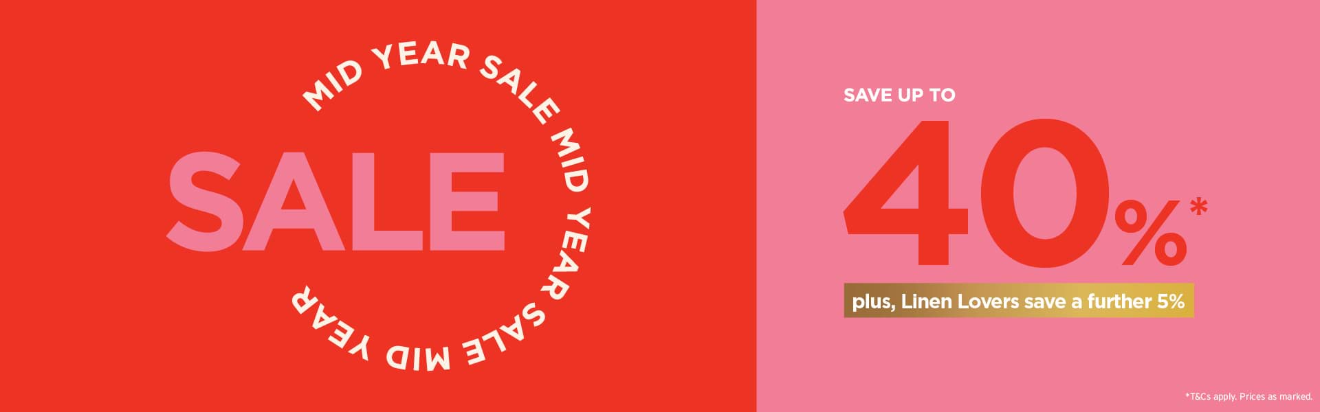 Adairs Mid Year sale up to 40% OFF + Linen Lovers save further 5%