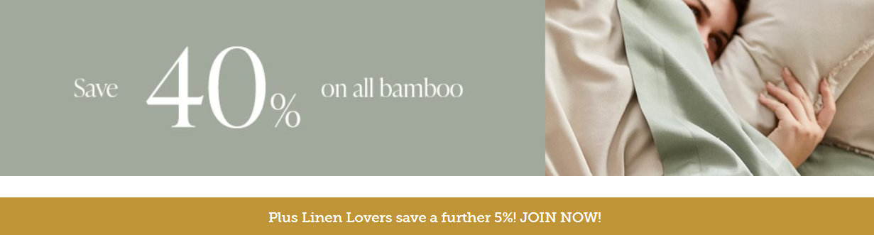 Up to 40% OFF on all bamboo sheets, quilt covers, mattress at Adairs