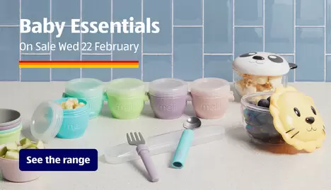 (Sneak Peek! Live 22nd Feb)Aldi - Baby Essentials, Baby Clothing & Moroccan Food from 22nd Feb
