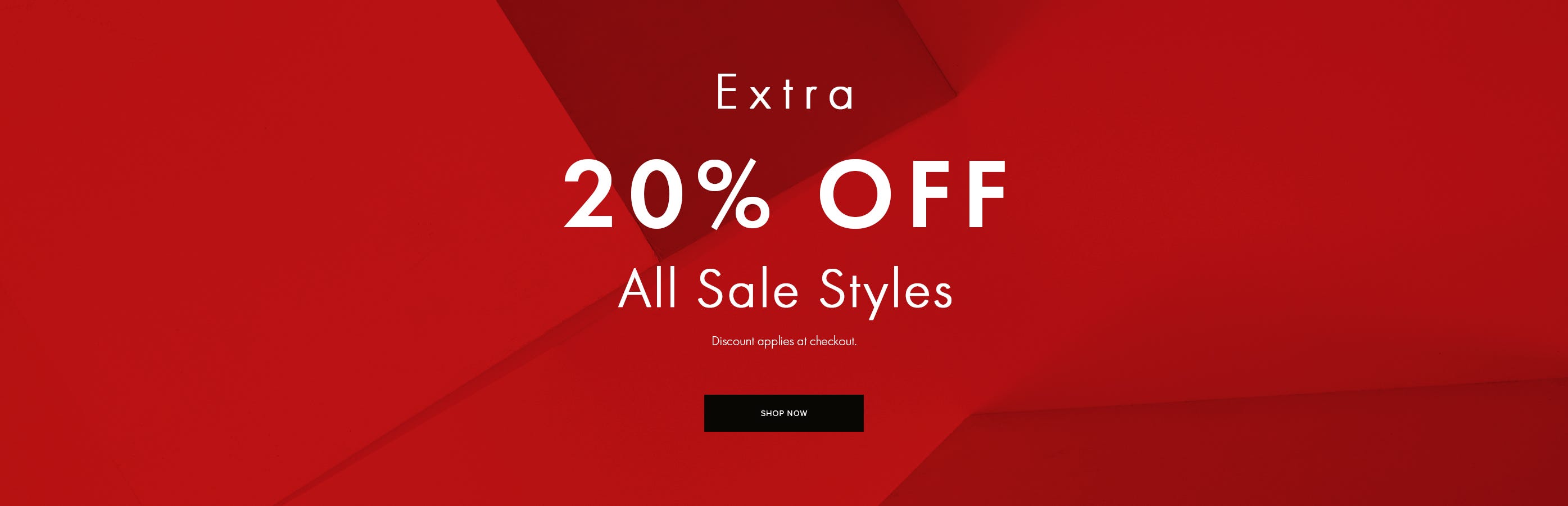 Extra 20% OFF on all sale styles