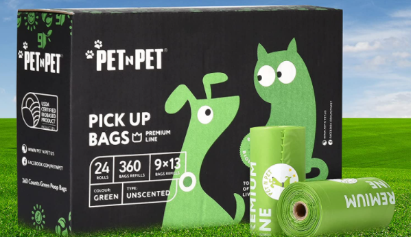 PET N PET Poop Bags 24 Rolls/360 Bags -best price deal- now $16.14(save 33%)+free delivery