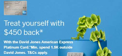 Get $450 back when you apply for The David Jones American Express Platinum Card