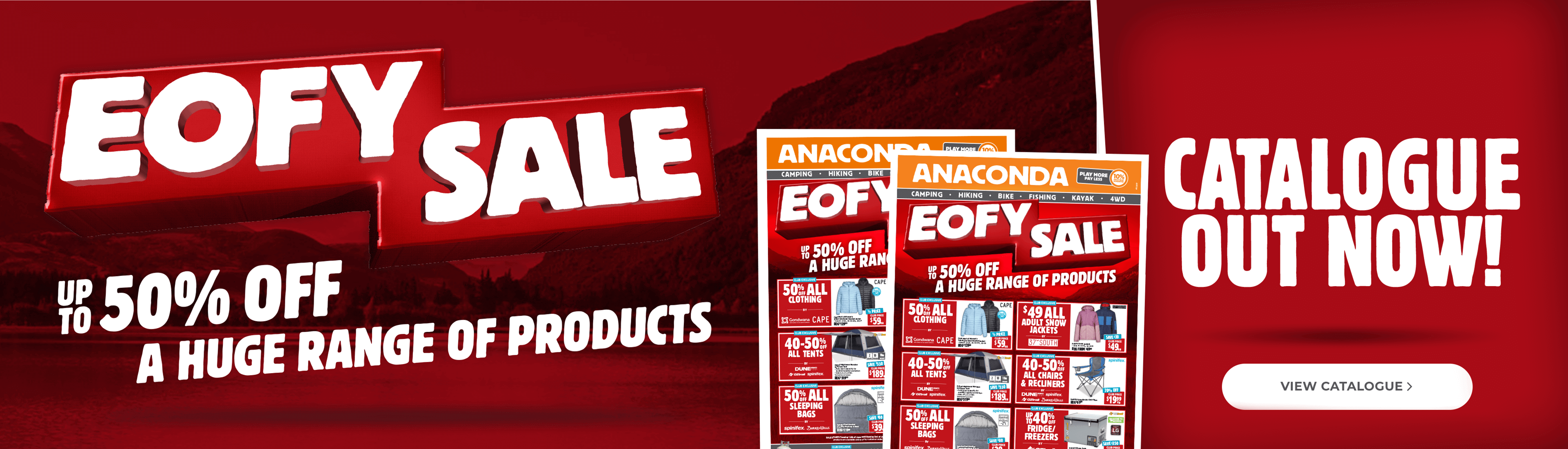 Anaconda EOFY sale Up to 50% OFF huge range of products