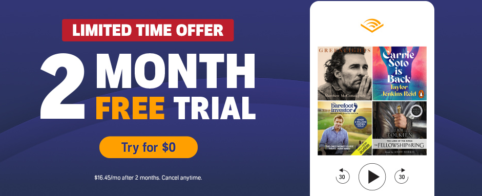 Get 2 months FREE Trial at Audible