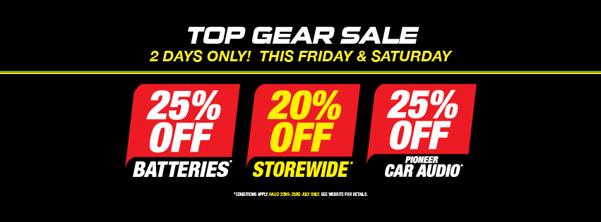 20% OFF storewide, 25% OFF Batteries and car audio at Autobarn