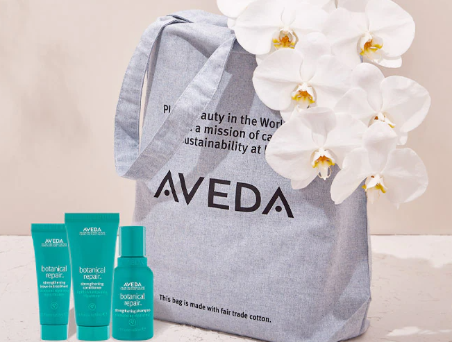 Receive 3-piece travel-size repair set plus tote bag with $75 spend at Aveda